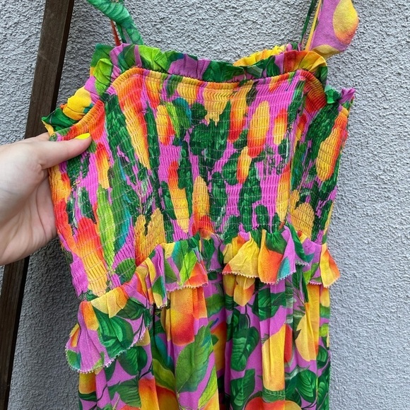 FARM Rio Orange Sunset Maxi Dress NWT! New with tags!! - Picture 10 of 12